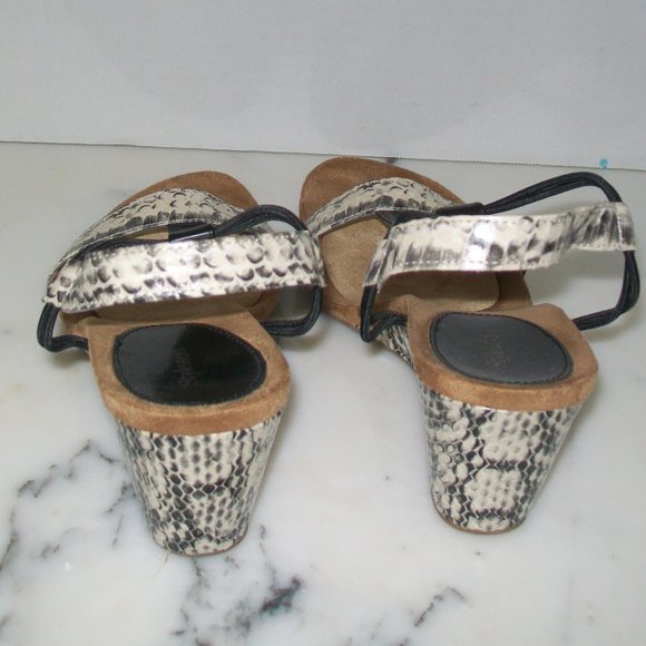 Style&co. T Strap Wedge Sandals Snake Print 9 - Picture 5 of 8